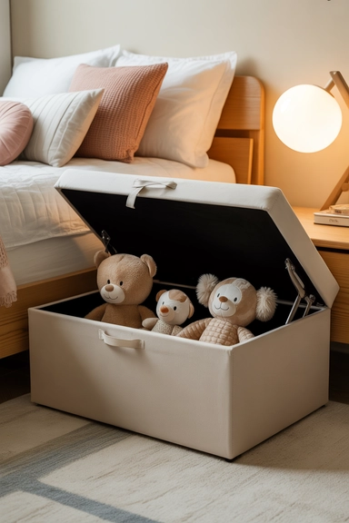 Storage Ottoman That Blends Into Seating Areas