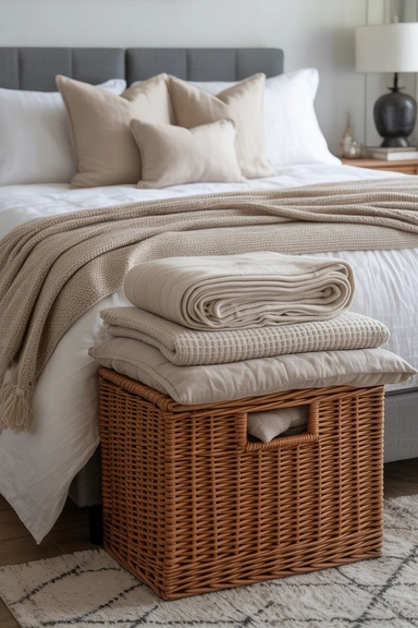 Store Extra Pillows and Bedding in One Designated Spot