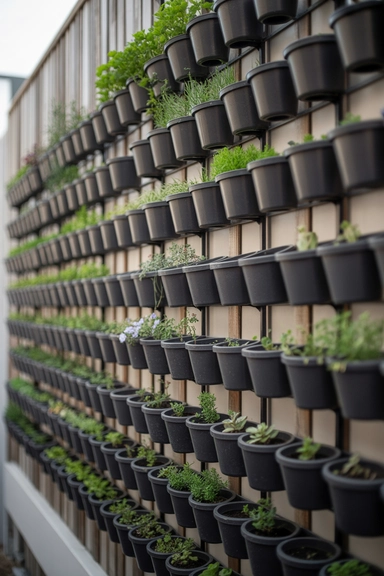 Vertical Gardens Use the Fence Instead of the Floor
