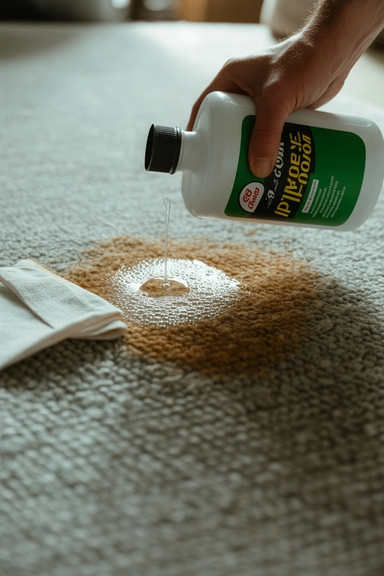 Hydrogen Peroxide Removes Old Carpet Stains