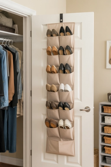 23 Smart Shoe Storage Ideas for Small Spaces 14 Over the Door Shoe Organizers