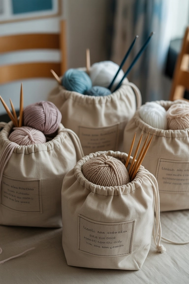  Yarn Storage Drawstring Bags