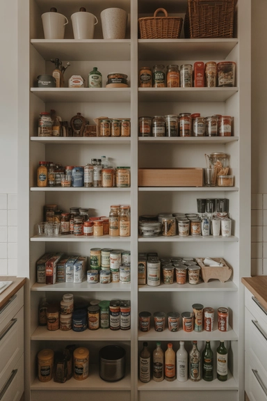 22 Pantry Shelf Organization Ideas That Work 14 Depth Zoning That Prevents Double Stacking