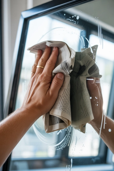 Non Toxic Cleaning Hacks for a Safer Home 13 Newspaper on Glass and Mirrors