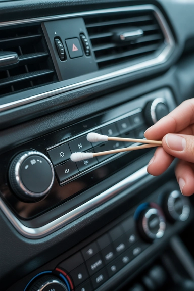 Use Q-Tips to Clean Buttons and Small Controls