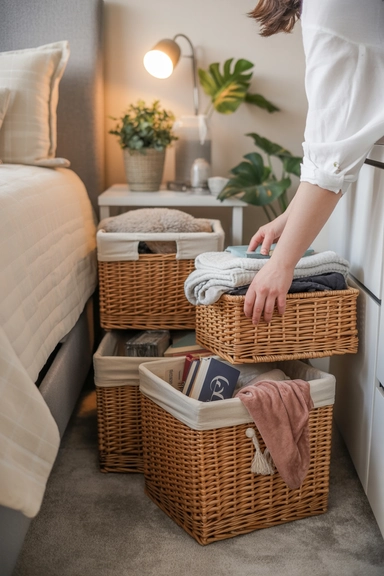 Use Storage Baskets to Control Clutter