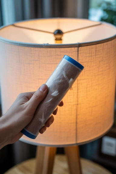 21 Dusting Hacks to Keep Your Home Dust Free 14 Use a Lint Roller on Lampshades and Fabric Surfaces