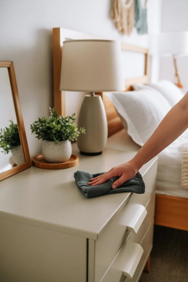 Wipe Surfaces Regularly to Stop Dust From Building Up
