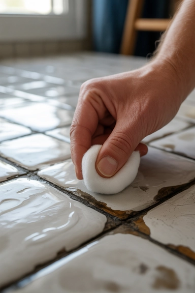 Nail Polish Remover Tackles Adhesive and Paint on Grout
