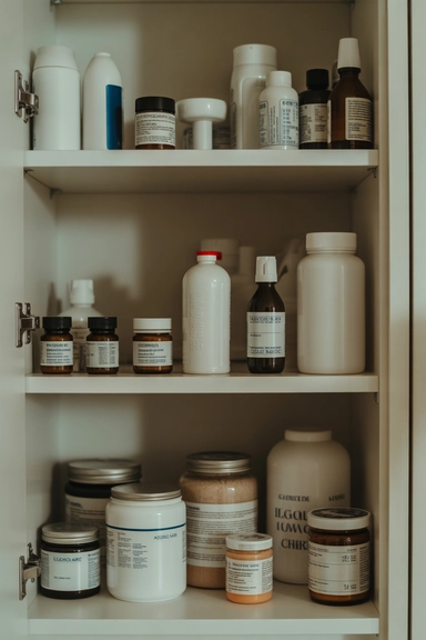Store Heavy Glass Containers on Lower Levels