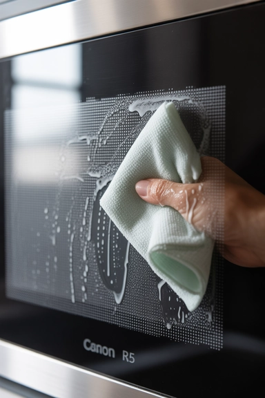 Warm Water and Dish Soap on the Door Glass