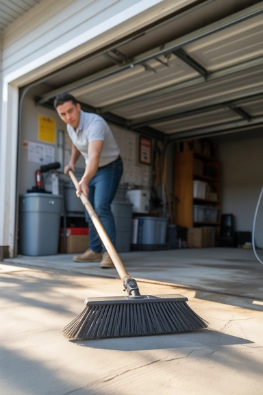 15 Garage Cleaning Hacks to Clean and Organize Fast 16 A Monthly Five Minute Sweep Keeps the Garage Clean Long Term