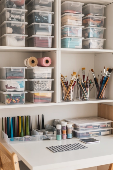 Craft Storage Bins for Creative Supplies
