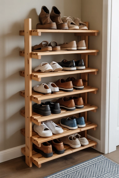 23 Smart Shoe Storage Ideas for Small Spaces 16 DIY Wooden Shoe Storage Racks