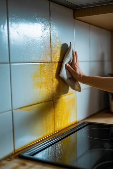 Dealing With Grease Splatter on the Wall Behind the Stove
