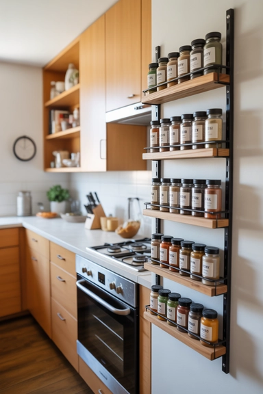 Mount a Slim Wall Rack for Spices and Small Jars