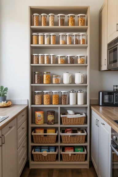 22 Genius Tiny Kitchen Storage Without Cabinets 16 Narrow Pantry Cabinet Substitute With Open Bookcase