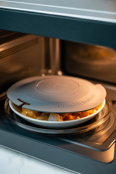 Silicone Microwave Cover Prevents Most of This