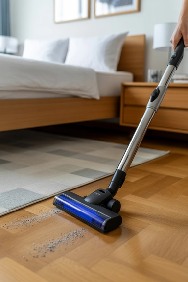 Vacuum or Sweep the Bedroom Floor Regularly