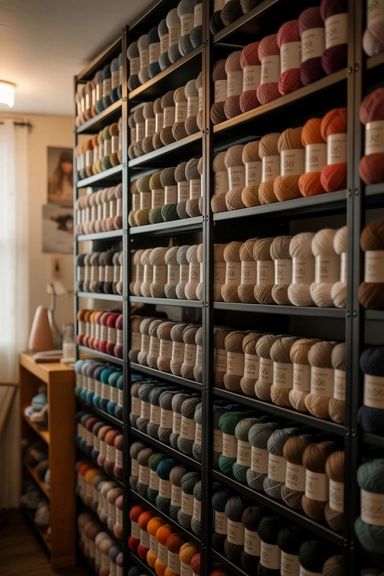 Bookshelf Yarn Storage Displays