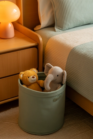  Bedside Rotation Bin for Nighttime Toys