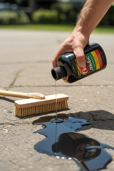 Remove Oil Stains From a Driveway
