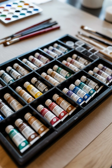 21 Paint Storage Ideas to Keep Supplies Organized 18 Paint Tube Storage Trays