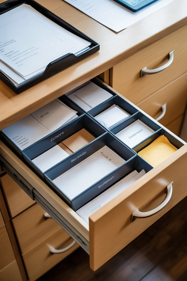 Use Drawer Organizers for Loose Papers