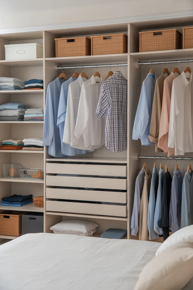 Organize Your Closet to Reduce Bedroom Clutter