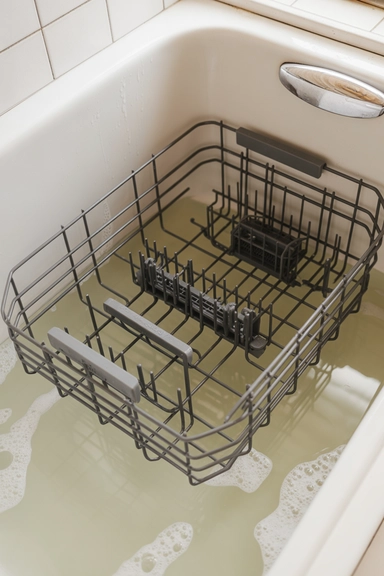 Soak the Racks to Remove Built-Up Residue
