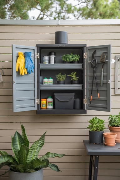 Add a Wall-Mounted Outdoor Cabinet