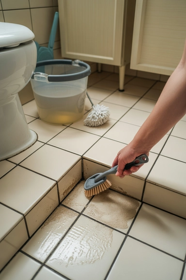 Bathroom Floor Corner Cleaning Trick