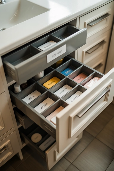 23 Bathroom Drawer Organization Ideas That Last 19 Clear Label Reinforcement for Shared Drawers