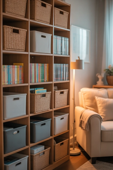 Book and Media Storage Bins