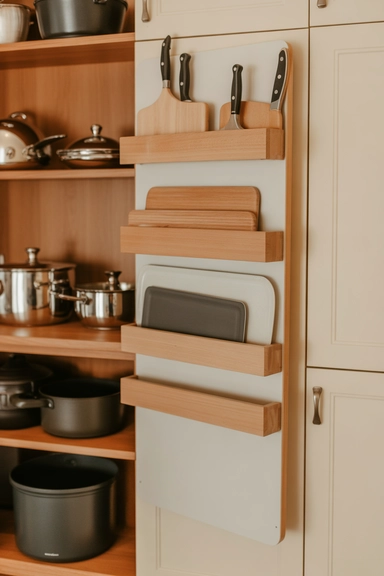 21 Cutting Board Organization Ideas for Small Kitchens 20 Corner Cabinet Cutting Board Storage