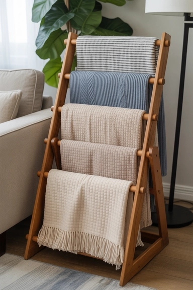 Use a Blanket Rack for Easy Access