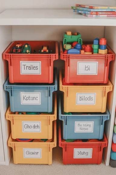 Stackable Crates for Quick Category Swaps