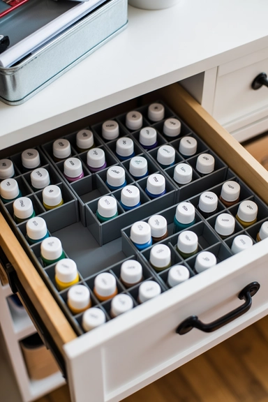 21 Paint Storage Ideas to Keep Supplies Organized 3 Drawer Organizer Systems for Paint Bottles
