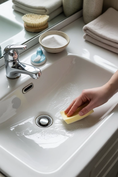  Baking Soda Sink Scrub for a Spotless Bathroom Sink