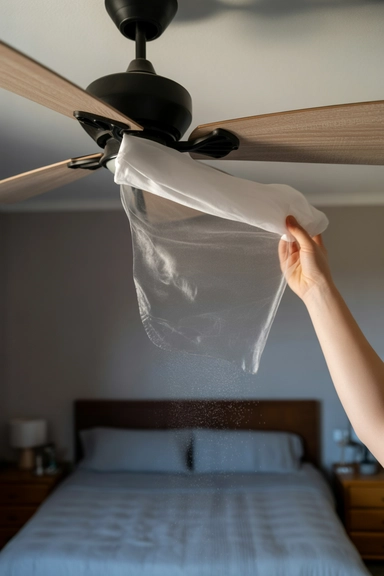 Dust Ceiling Fans Before Cleaning the Room