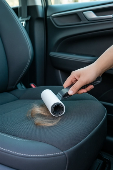 Use a Lint Roller to Pick Up Dust and Hair Quickly