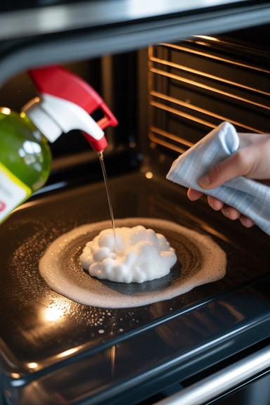 How to Clean Your Oven Without Hours of Scrubbing: 15 Easy Hacks 3 Vinegar Spray After the Baking Soda