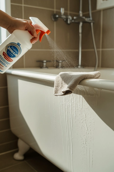  Vinegar Spray That Cuts Through Soap Scum