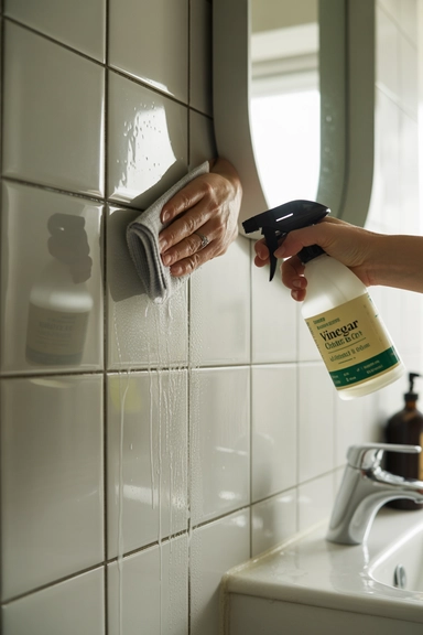 Vinegar Spray That Cuts Through Soap Scum