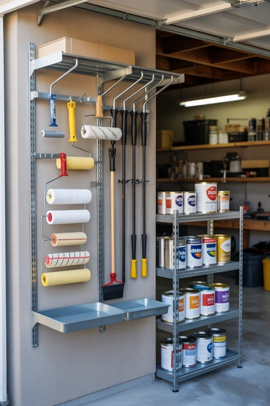 21 Paint Storage Ideas to Keep Supplies Organized 21 Paint Roller and Tool Storage Racks