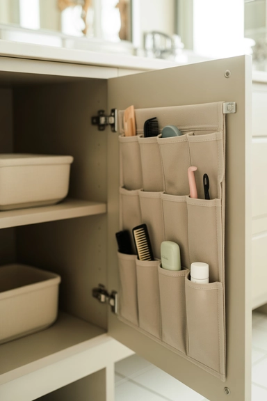 21 Vanity Organization Ideas for Small Spaces 21 Cabinet Door Pocket Organizers