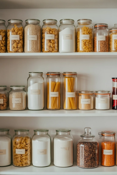  Glass Jar Display System for Daily Essentials