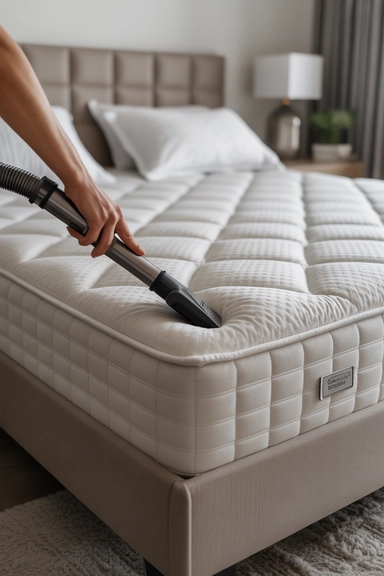  Vacuum the Mattress Edges and Bed Frame
