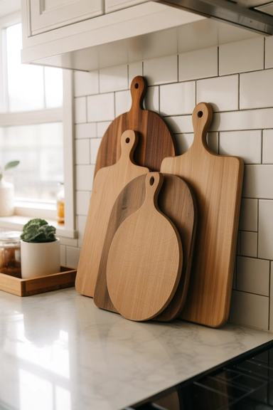21 Cutting Board Organization Ideas for Small Kitchens 22 Decorative Leaning Board Arrangement