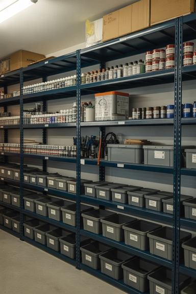 21 Paint Storage Ideas to Keep Supplies Organized 22 Professional Paint Supply Storage Shelves